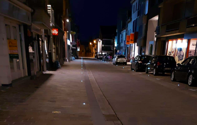 Balisage LED piste cyclable